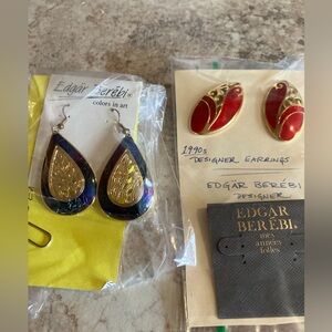 Vintage 90s (2 sets) Designer Earrings